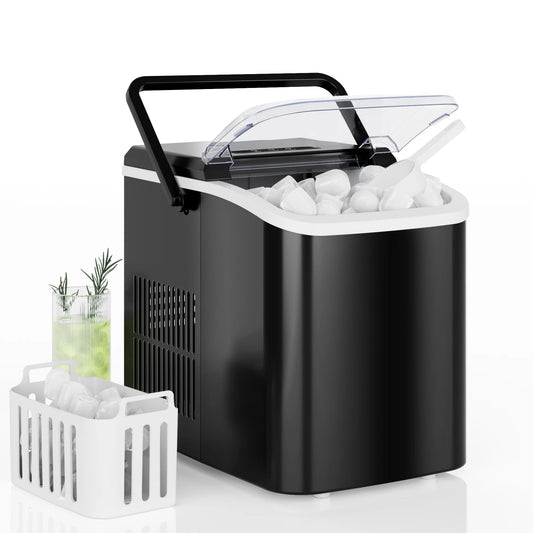 JHK Portable Countertop Ice Maker With Self Cleaning Function