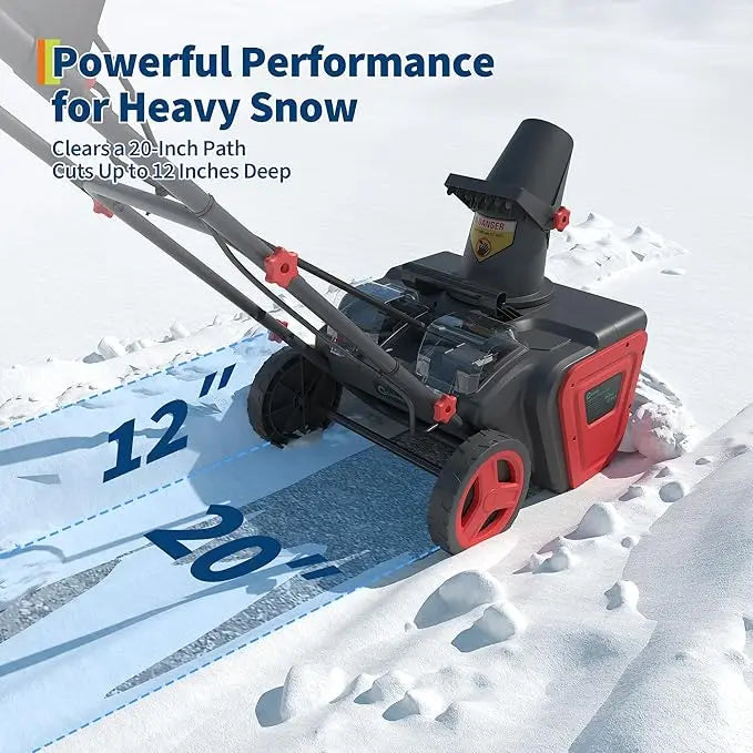 Cordless Electric Snow Blower For Fast And Easy Driveway Clearing
