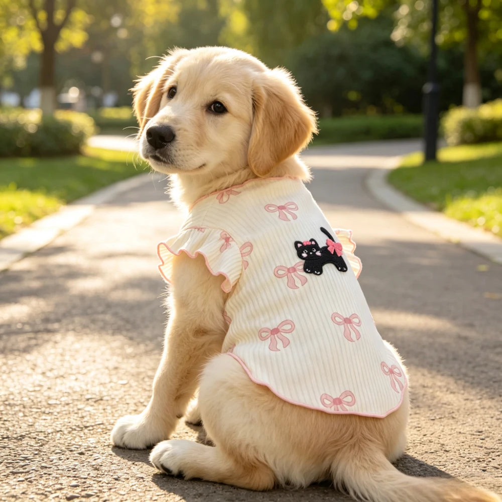 Lightweight Breathable Dog Tshirt Pet Vest Summer Wear Comfortable Elastic Soft for Small Dogs Cats Cute Design Pet Clothing Summer Outfit