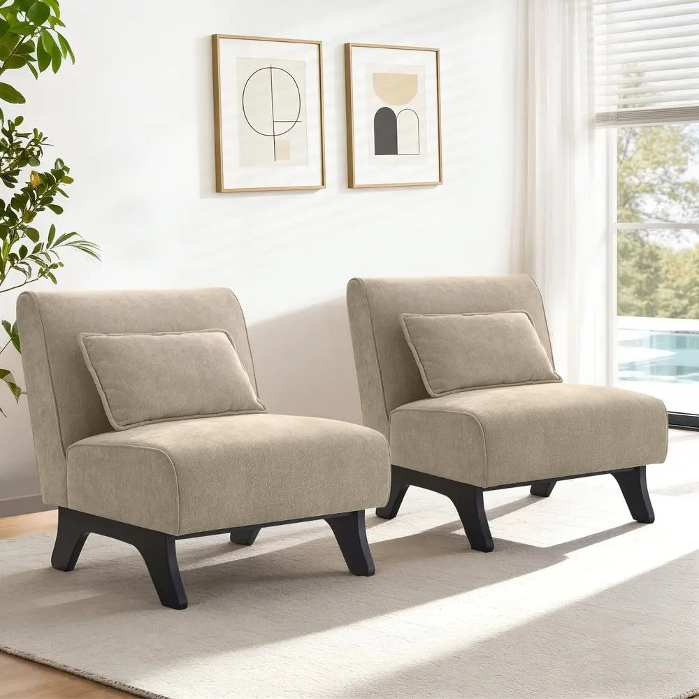 Upholstered Accent Chairs Set Of 2 For Living Room Seating