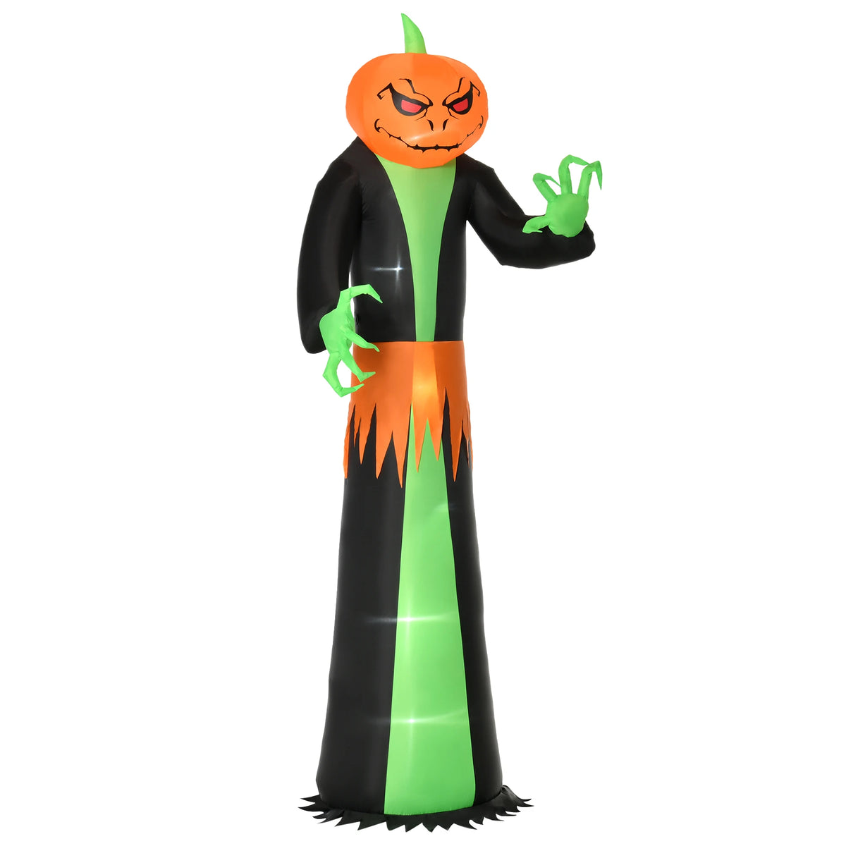 Homcom 9' Light up Pumpkin Inflatable Outdoor Halloween Yard Decoration W/ Led Lights