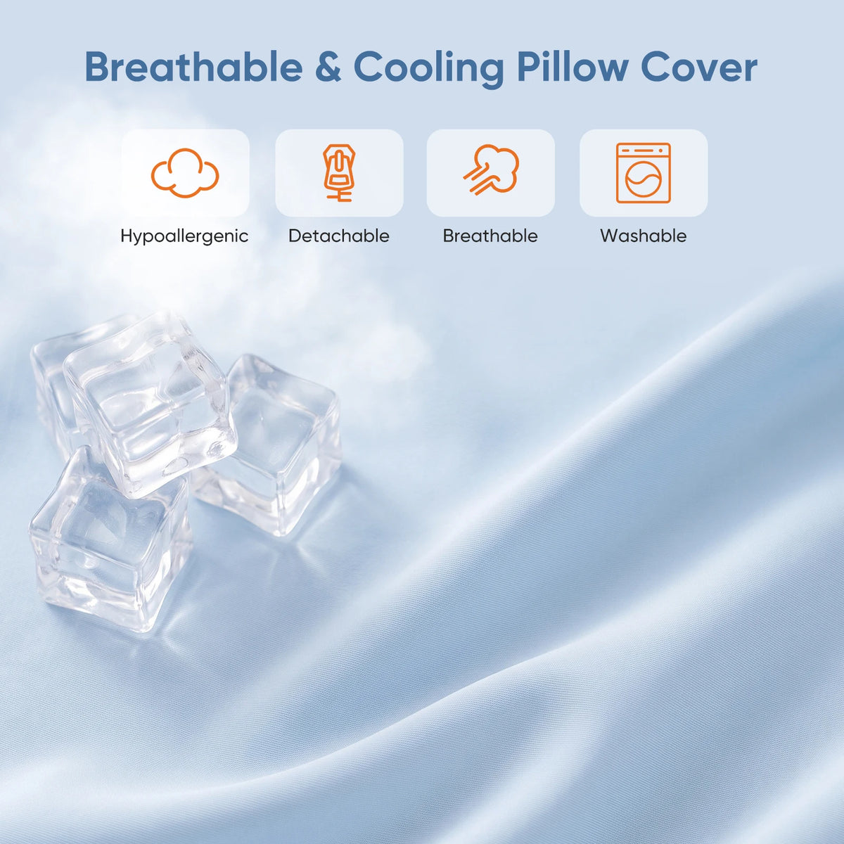 MCQ Memory Foam Cervical Pillow With Cooling Breathable Cover Ergonomic Neck Pillow Comfort Removable Washable Cover Design For Home Bedroom