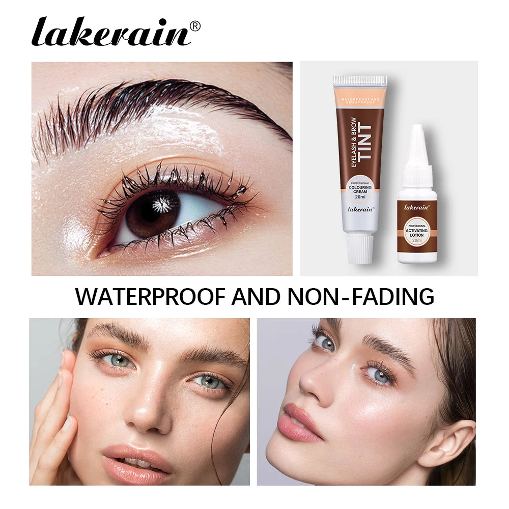 Lakerain Eyelash And Brow Tint Kit For Semi Permanent Results