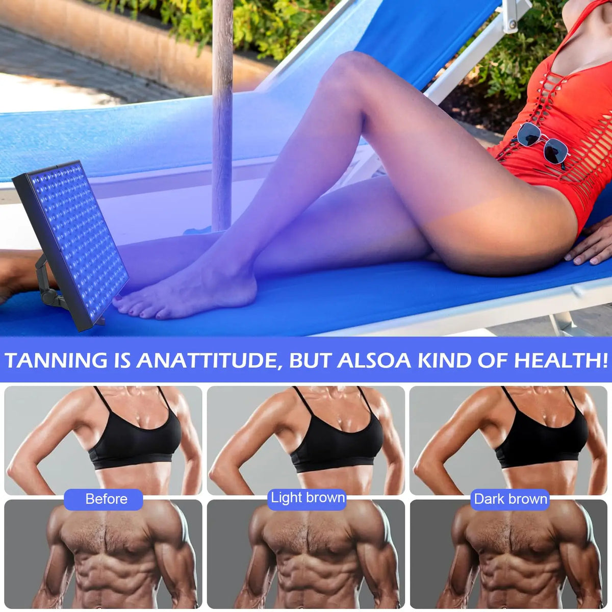 Jitesy LED Facial Tanning Lamp for Home Solarium Beauty Care