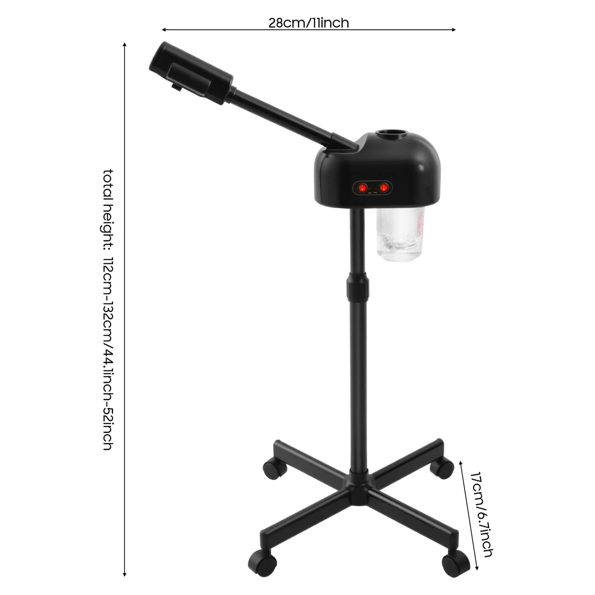 Bymaocar Professional Facial Steamer with 360 Degree Rotation
