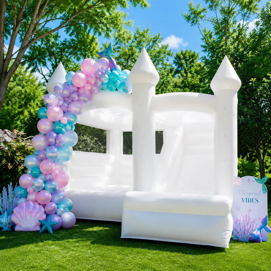 VANCEN Inflatable Bounce House With Slide For Outdoor Play