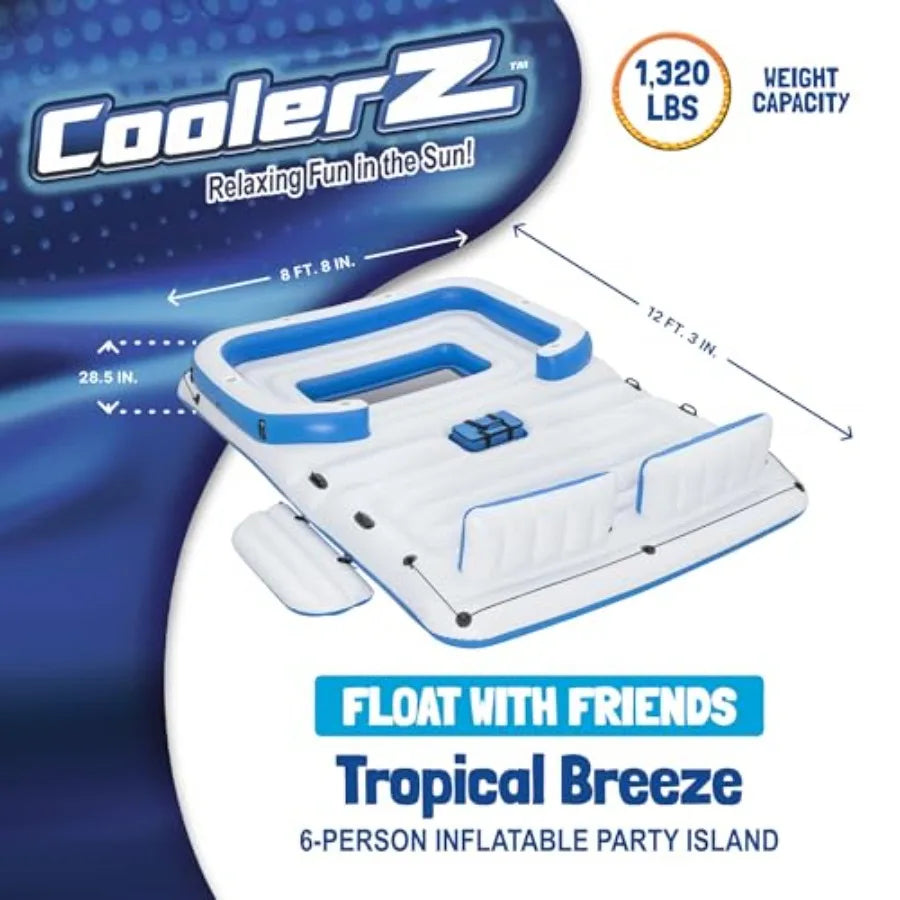 OLOEY Tropical Breeze Inflatable Party Island Lounger