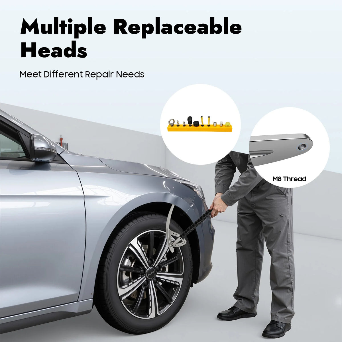 Bymaocar Adjustable Car Fender Dent Removal and Repair Tool Kit