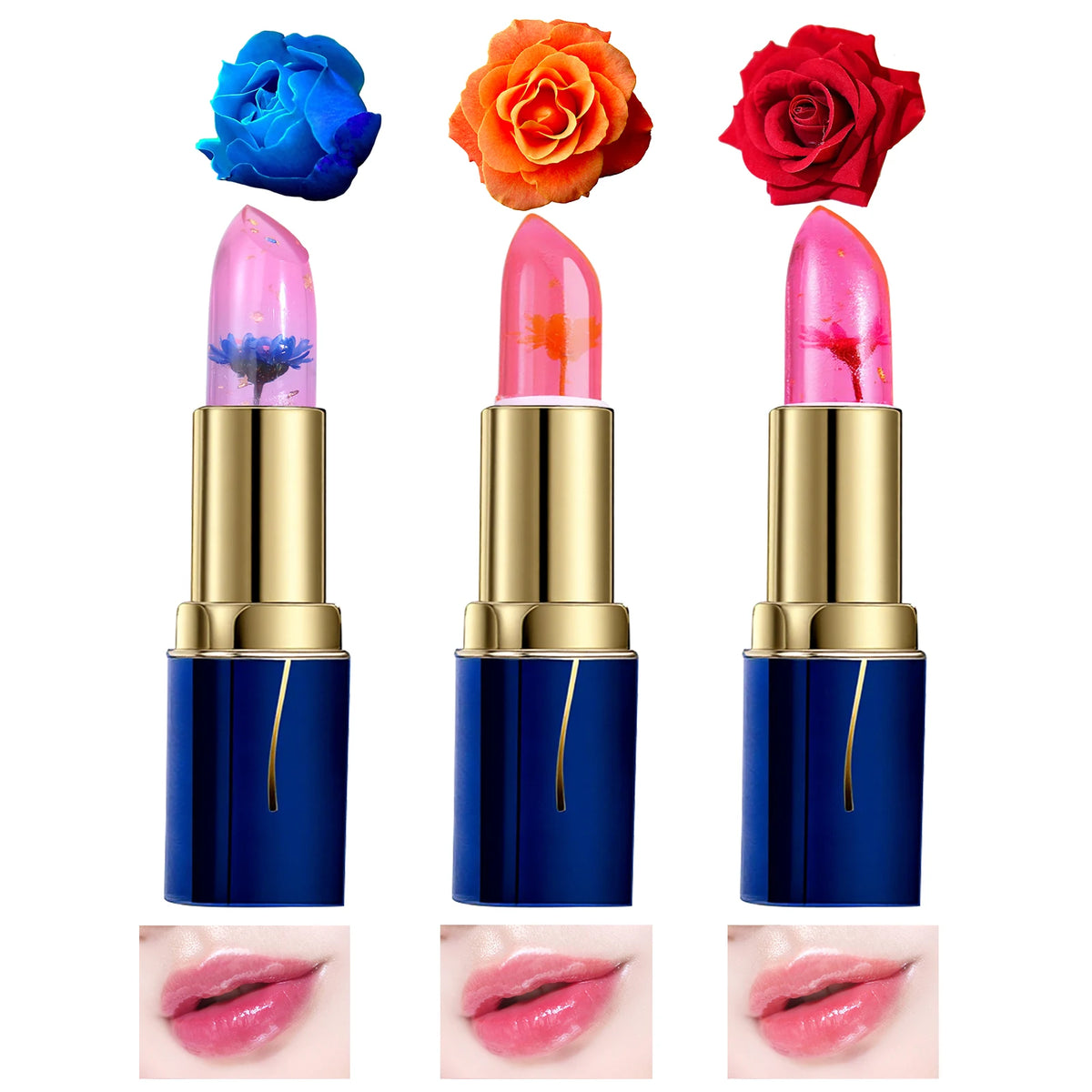 ZaiDoc Flower Jelly Crystal Lipstick and Moisturizing Fruit Lip Balm