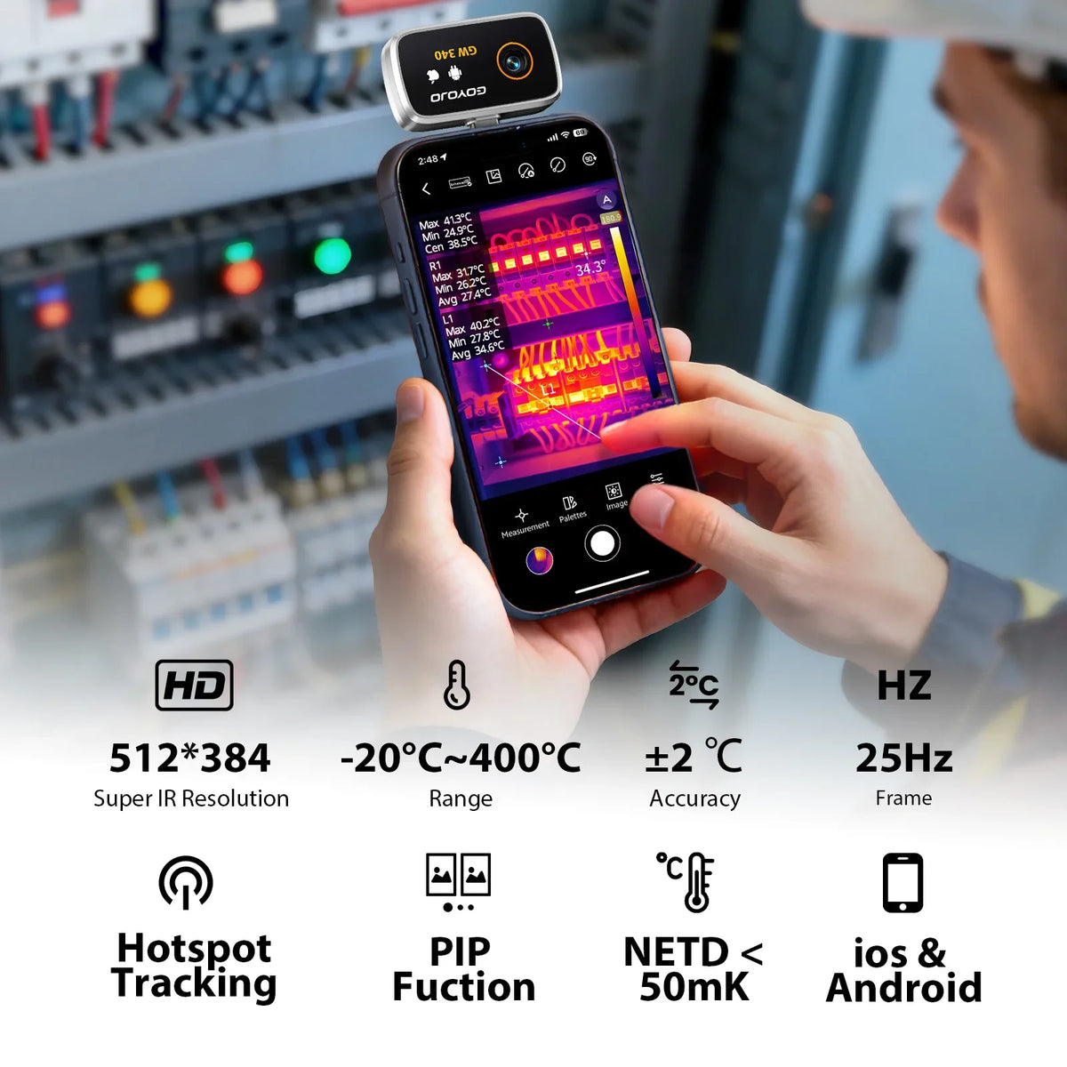 GOYOJO GW192A GW340 Infrared Thermal Imaging Camera for Phone Inspection