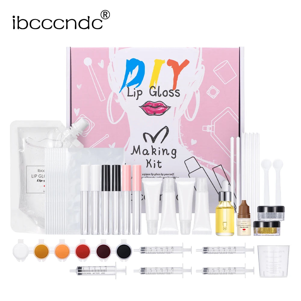 ibcccndc DIY Lip Gloss Making Kit for Moisturizing Shiny Lips
