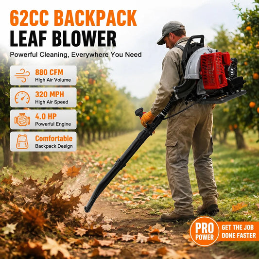 Gas Powered Backpack Leaf Blower With Variable Speed Cruise Control