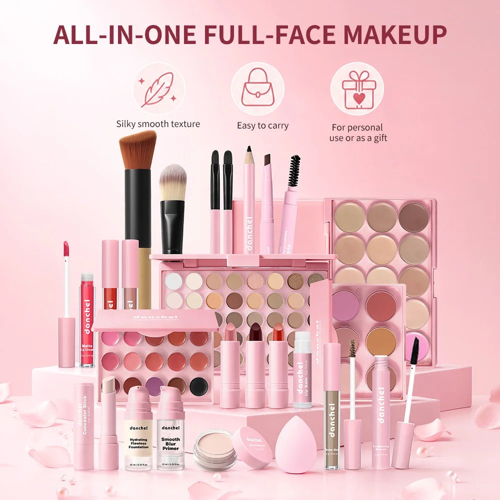 Complete Makeup Kit with Eyeshadow, Concealer, Blush and Lip Balm