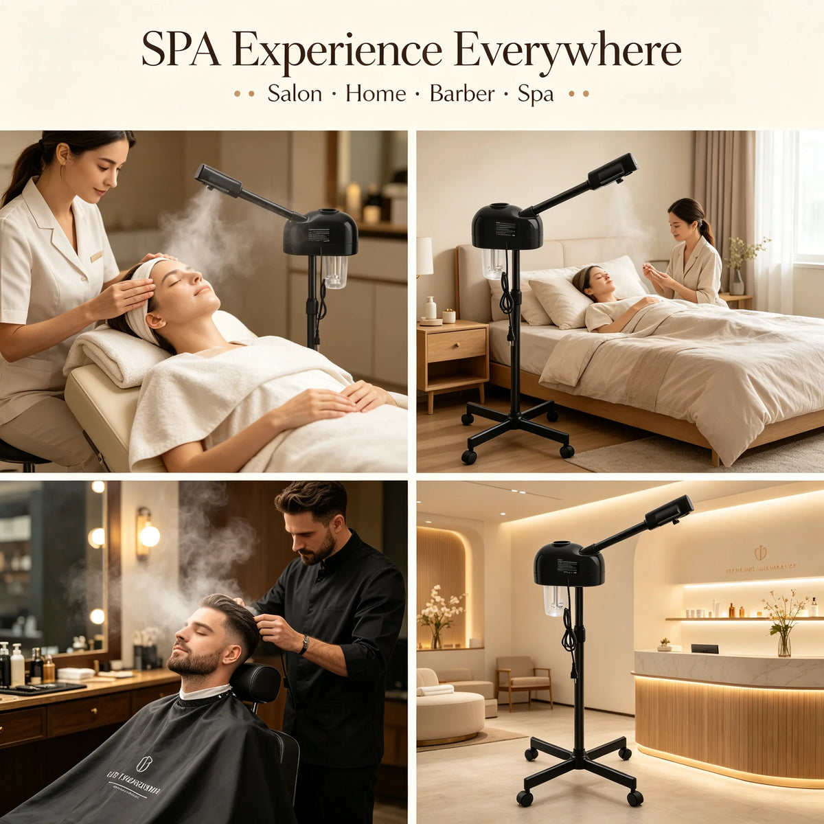 Bymaocar Professional Facial Steamer with 360 Degree Rotation