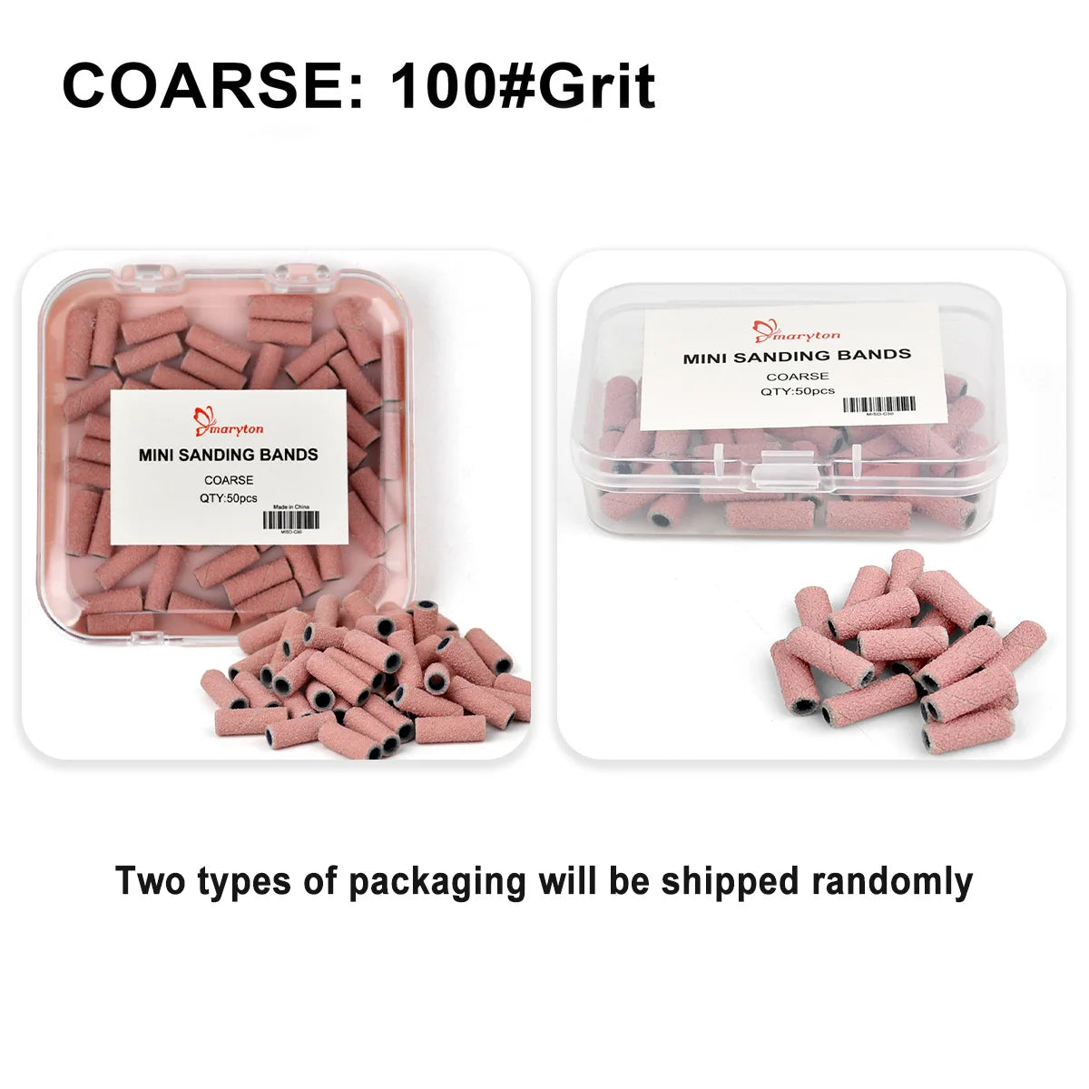 5000Pcs/Carton Nail Drill Bits Sets Pink 3mm Mini Sanding Bands Kits Manicure Accessories Tools
