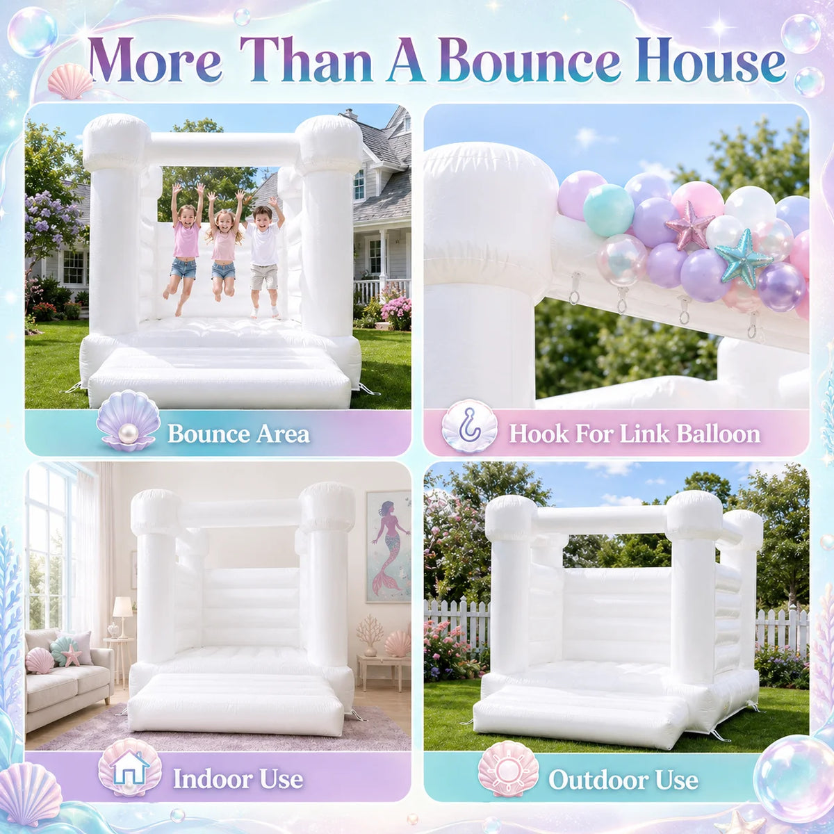 Commercial Grade PVC Inflatable Bounce House for Outdoor Family Fun